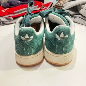 ADIDAS Campus Originals /green suede, white 3 stripes/women size 7.5/ men size 6